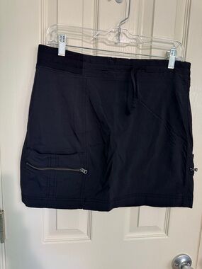 Athleta Black Skort with Zip Pocket
